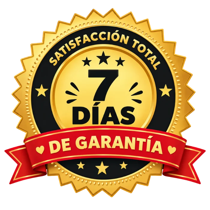 Sello de satisfacción total: 7 días de garantía